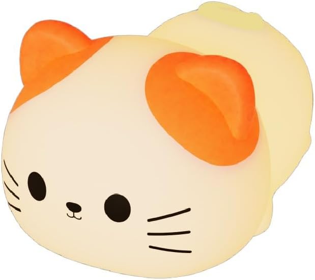 Led Cute Cat Night Light, 7 Colors Dimmable Timer Bedside Lamp, Touch Control Night Lamp for Kids Adults, Used for Camping Party Room Decor (Cat)