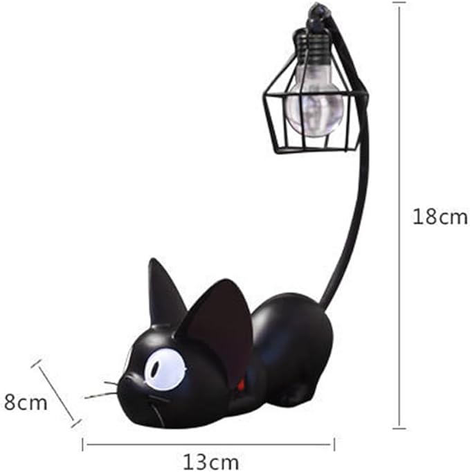 CdyBox Resin Cat Lamp Creative Cartoon Ornament Night Light for Bedroom, Study, Living Room