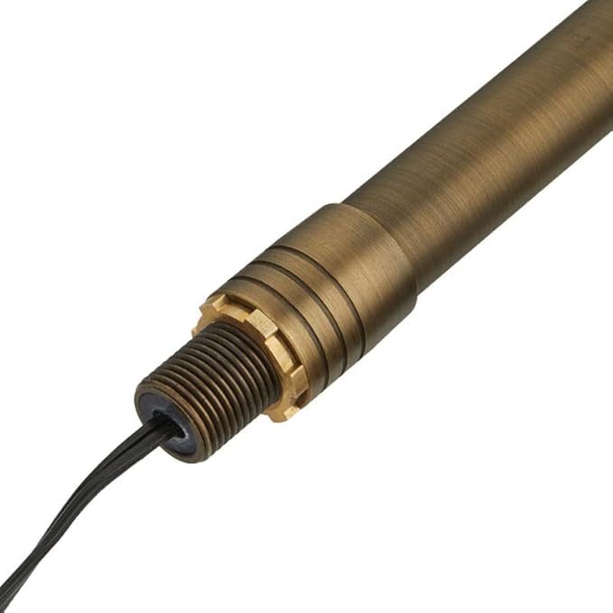 VOLT 15-Pack 12V Cast Brass Flat Hat Path Lights (7" Shade, 24" Tall) for Low Voltage Landscape Lighting on Outdoor Pathway, Walkway, Garden, Driveway or Patio