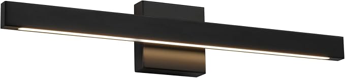 Modern Bathroom Vanity Light 24 Inch Black Bathroom Lighting Fixtures Over Mirror 20W 5CCT Dimmable LED Vanity Lights Bar for Bathroom Mirror Restroom Bedroom