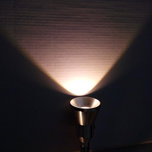 3W Gooseneck Bedside Reading Light, Wall/Headboard Mounted LED Art Gallery Display Lamp with Switch, Chrome(Plug)