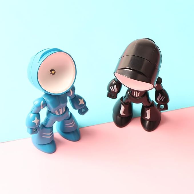 2Pcs Mini Night Light – Lonely Robot Design, LED Cartoon Cute Robot Light, Companion Table Light for Halloween, Christmas, Thanksgiving