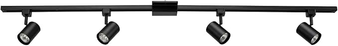 Globe Electric 59738 Tribeca 4-Light 56" Track Lighting Kit, Matte Black, Bulb Not Included