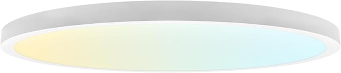 LUXRITE 12 Inch LED Flush Mount Ceiling Light, LED Surface Mount, 5CCT 2700K-5000K, 1650 Lumens, CRI90, 110° Beam Angle, 22 Watt, Dimmable, Wet Rated & UL Listed, Round Slim Trim
