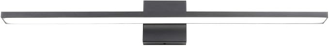 Ralbay 31.5inch Modern LED Black Vanity Light 28W Aluminum Frosted Acrylic for Bathroom Vanity Lighting Fixtures Cool White 6000K
