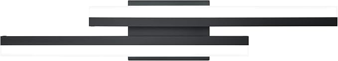 PRESDE LED Bathroom Vanity Light Modern Black 24 Inch LED Wall Lighting Fixture Over Mirror 3CCT