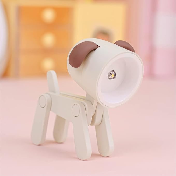 Cute Night Light for Kids, Mini Led Table Desk Lamp, Decorative Lamp Indoor Nightstand, Animal Pet Nightlights, Christmas Decorate Birthday Gifts for Children, Students (Dog 3 Colors-D)