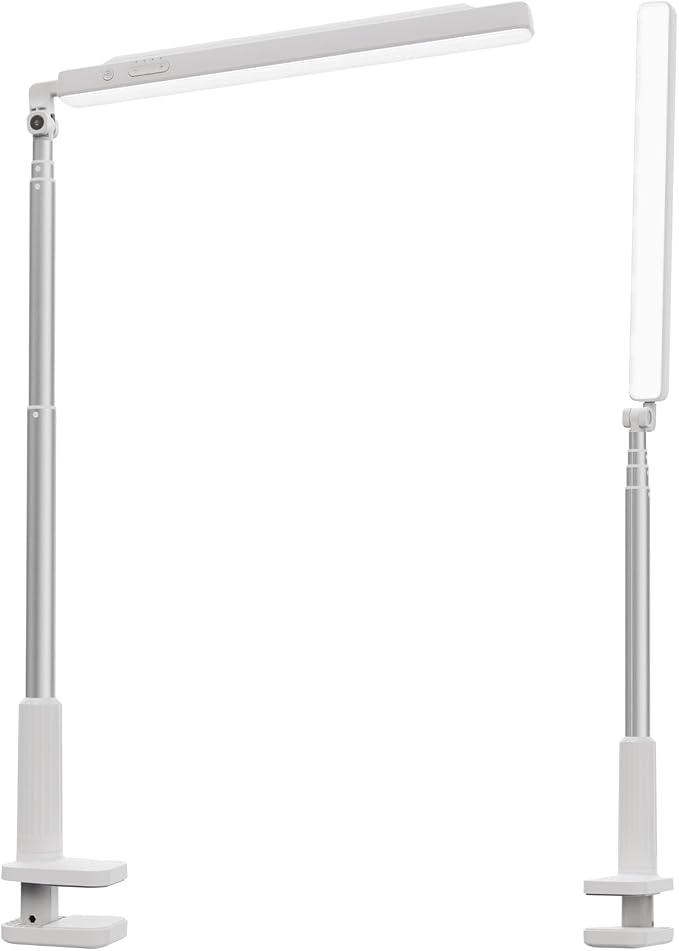 NEEWER Entry Level Version 5W Desktop Overhead LED Light, 62" Foldable Bi Color Rechargeable Selfie Fill Lighting CRI85 with Desk Clamp Stand/3600mAh for TikTok YouTube Video Recording Streaming, N45