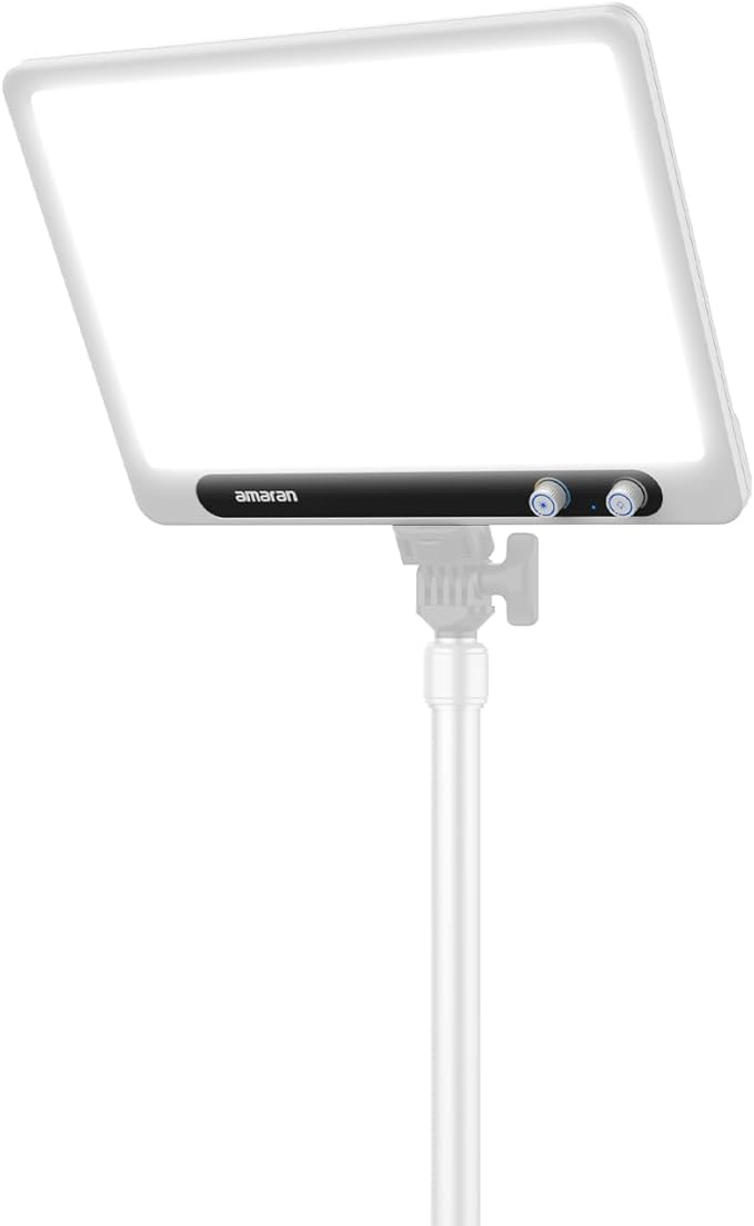 amaran Verge Bi-Color Edge-lit Rectangular Panel,26W Soft LED Video Light Adjustable CCT,APP Control Professional Studio Light for Streaming, Gaming Studio,Recording and Video Conferencing (White)