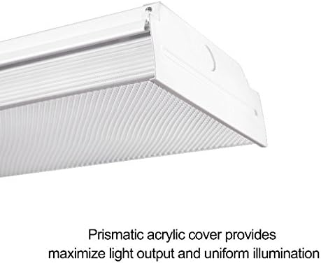 4FT LED Wraparound 40W 4 Foot LED Shop Lights for Garage, 4400lm 4000K Neutral White, Wrap Light, 48 Inch Light Fixtures Flush Mount Office Ceiling Lighting, Fluorescent Tube Replacement