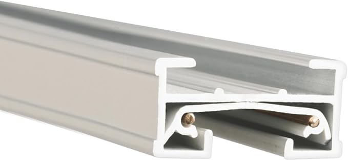 WAC Lighting JT2-WT 120V 2 Feet J Track with Mounting Hardware and Two End Caps, Single Circuit, White