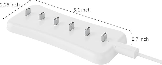 Ledagic Under Cabinet Lighting Charging Station-6Typec Charging Ports 2Pack | Portable Motion Sensor Light Indoor Multi-Light Storage & Charging Base Save Charging Time, Ideal for Cabinet Lights