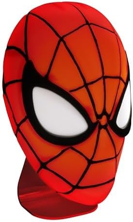 Paladone Spider-Man Mask Light – Officially Licensed Disney & Marvel Desk Lamp or Wall Light, USB or Battery Powered, Gift for Superhero Fans | 22cm Mask Light • USB Or Battery Powered • Wall Or Desk Use • Iconic Marvel Design • Gift