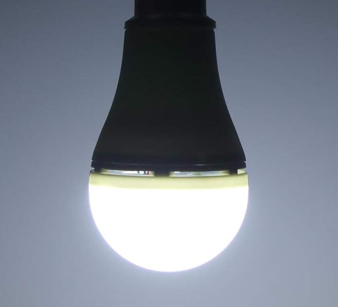 Emergency LED Light Bulb 5W 6500K Daylight, Portable & Rechargeable with Battery Backup, Ideal for Power Outages, Hurricanes, Home, and Camping, 40W Equivalent with Hook Switch,4-Pack