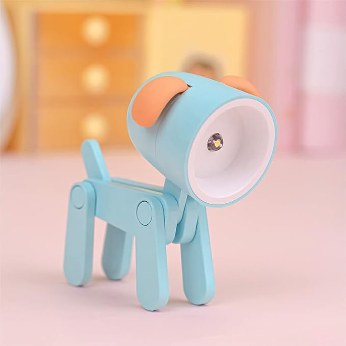 Cute Night Light for Kids, Mini Led Table Desk Lamp, Decorative Lamp Indoor Nightstand, Animal Pet Nightlights, Christmas Decorate Birthday Gifts for Children, Students (Dog 3 Colors-D)