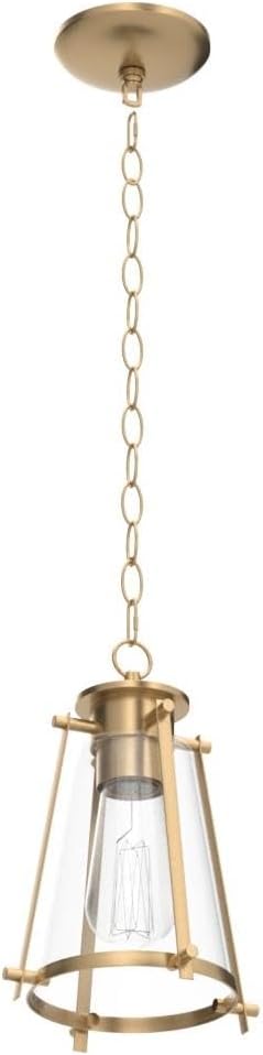KSANA Gold Pendant Lighting for Kitchen Island, Hanging Brass Light Fixtures with Seeded Glass for Dining Room, Foyer
