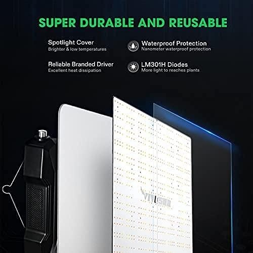 VIVOSUN VS4000 LED Grow Light with Full Spectrum Diodes & Brand Driver Dimmable Sunlike Lights for Seedling Veg & Bloom Plant Grow Lamp for 4x4/5x5 Grow Tent