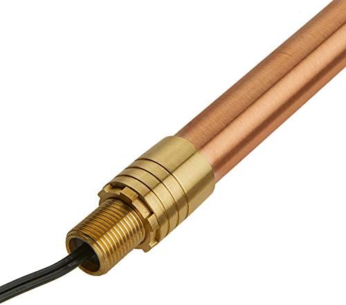 VOLT Flat Hat 12V Copper Mini Path Light (7" Shade, 15" Tall) for Low Voltage Landscape Lighting on Outdoor Pathway, Walkway, Garden, Driveway or Patio