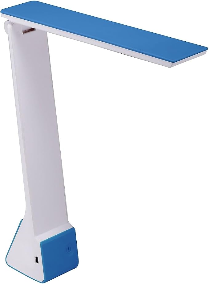 Bostitch Office Rechargable Battery Led Desk Lamp, 3 Color Temperatures, Flip Open, Blue (KT-VLED1810-BLUE)
