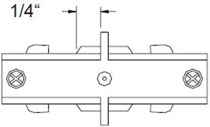 WAC Lighting HI-BN H Track I Connector, Brushed Nickel