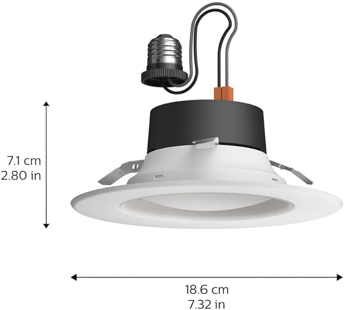 Philips Hue Smart Retrofit Recessed 5/6" LED Downlight 1 Pack - White and Color Ambiance Color-Changing Light 1100LM - Control with Hue App - Compatible with Alexa, Google Assistant and Apple Homekit