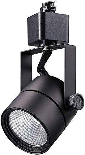 CLOUDY BAY 8W dimmable LED Track Light Head,CRI 90+ Day Light 5000K,Adjustable Tilt Angle Track Lighting Fixture,40° Angle for Accent Retail,Black Finish Halo Type - 3 Pack