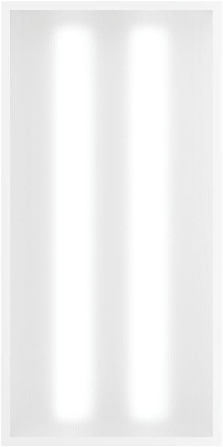 Lithonia Lighting GTX 2x4 LED Flat Panel Light, 2 ft. x 4 ft. LED Light Panel, Ceiling Lighting Fixture for Shop Lighting, Back Lit, 5000 Lumens, 4000K Cool White, A12 Prismatic Lens, White