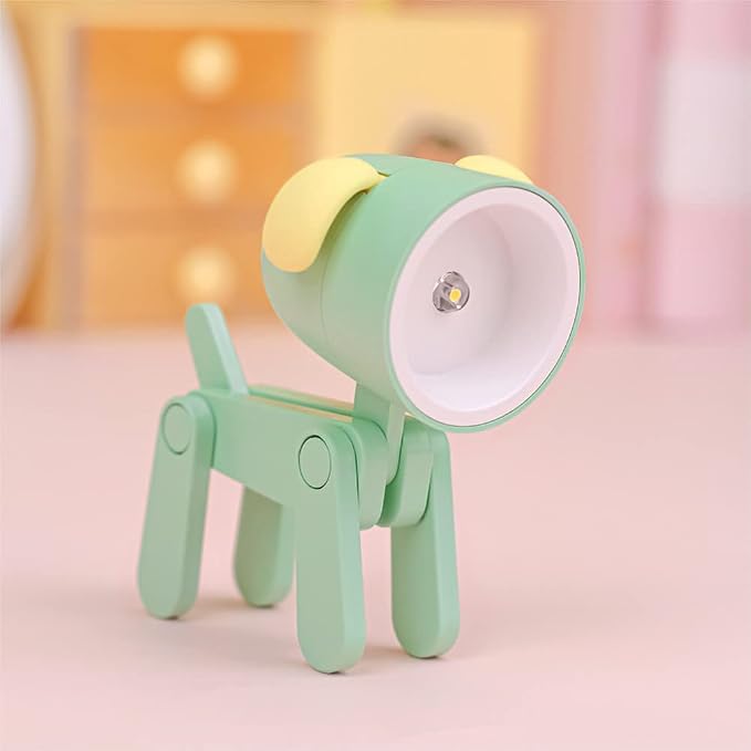 Cute Night Light for Kids, Mini Led Table Desk Lamp, Decorative Lamp Indoor Nightstand, Animal Pet Nightlights, Christmas Decorate Birthday Gifts for Children, Students (1 x Green Dog)