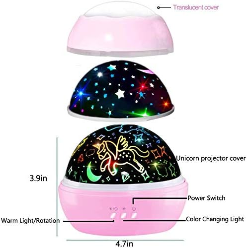 Unicorn Toys for 3-8 Year Old Girls,Star Projection Cute Kids Toys for 3-9 Year Olds Girl 2 in 1 Popular Christmas Xmas Birthday Gifts for Girls Age 3-10 Year Old Toddler Girl,Kids Toys