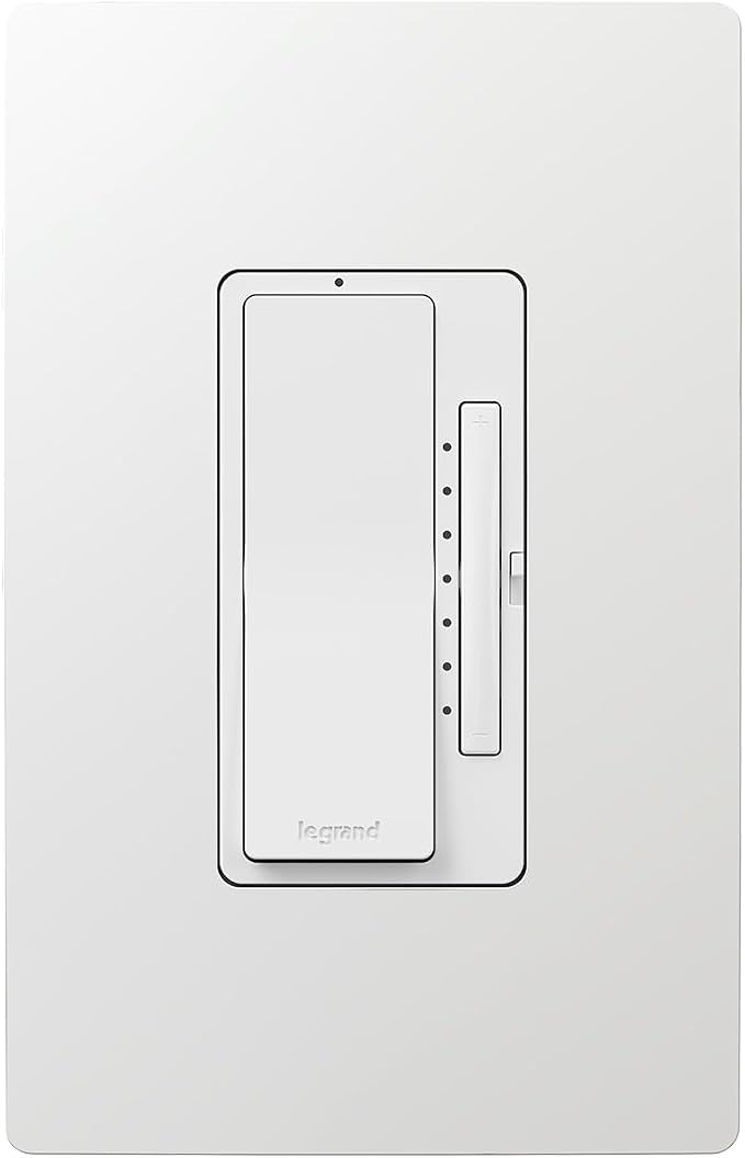Legrand Radiant Wi-Fi Matter Smart Dimmer Light Switch, White 1 Pack | Effortless Setup, Compatible with Alexa, SmartThings, HomeKit and Google, Matter Smart Hub Required, Set Scenes, Save Energy