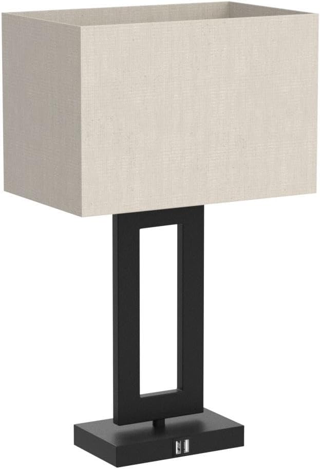 MoMyofdy Tall Table Lamps for Living Room Set of 2, Modern Bedside Lamps w. 2 USB Ports, 3-Way Dimmable Touch Control Nightstand Lamp Set w. Fabric Cream Shade for Bedroom End Table, 22 in