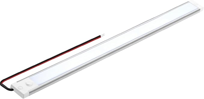 acegoo RV Interior Light Bar, 12V LED Light Strip (Warm White, 16.5 inch) | Sleek Design, Integral Dimmer Switch & Red Night Light. For Motorhome Camper Trailer Countertop Under Cabinet Lighting