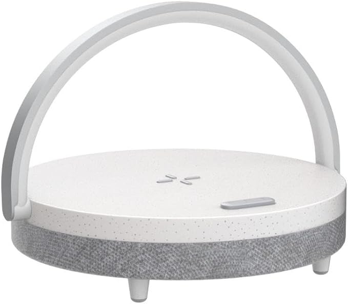 EZVALO Gifts for Women, 4-in-1 Bluetooth Speaker, Bedside Lamp with Wireless Charger, Dimmable Night Light and Phone Holder, Birthday Gifts for Teens, Families and Friends