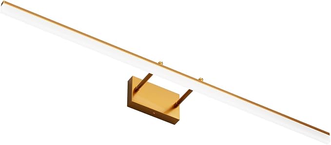 Aipsun Copper Bathroom Vanity Light 48inch Adjustable Modern LED Vanity Light for Bathroom Gold Lights Fixtures 5500K