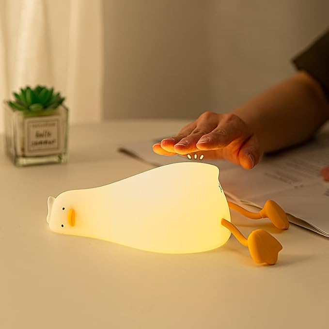 Cute Duck/Chicken/Pig/Rabbit/Panda NightLight, LED Squishy Animal Novelty Lampfor Toddler Baby Kids, Nursery Touch Kawaii Room/House Decor Bedside Touch Lamp for Breastfeeding