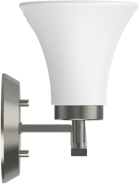 Anta Modern Farmhouse 3-Light Vanity Light Indutrial Wall Sconce Lighting with Etched Glass Shade in Brushed Nickel Finish for Bathroom, Hallway, Entryway, Kitchen, Mirror, Laundry Room