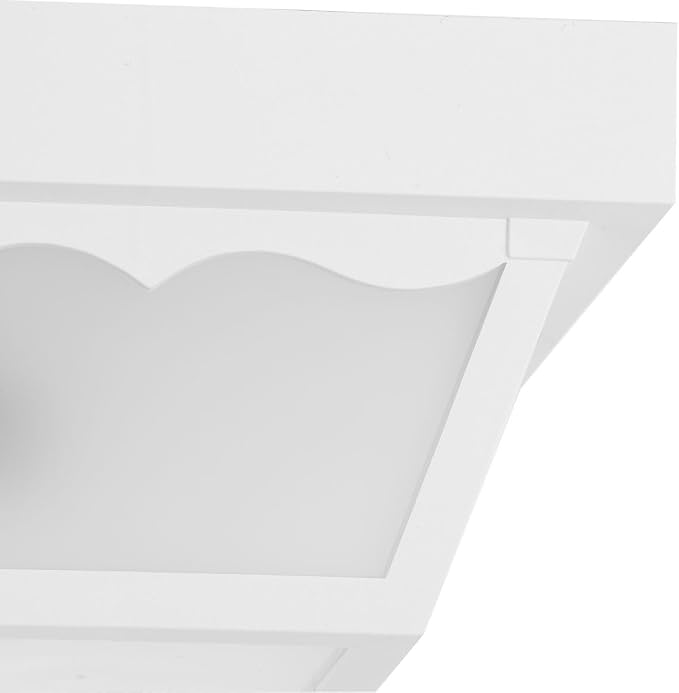 Progress Lighting 2-Light Indoor and Outdoor Flush Mount Ceiling Light, Interior and Exterior Ceiling-Mount Light Fixture for Porch Light, Patios, Garages, Hallways, 10-1/4'' by 5-1/2'', Black