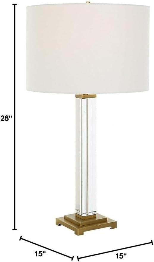 Uttermost Crystal Column - 1 Light Table Lamp-28 Inches Tall and 15 Inches Wide