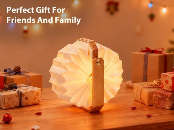 Foldable Japanese Style Lantern, 1200mAh Rechargeable, 4-6H Runtime, 2-in-1 Handheld & Table Lamp, Soft Warm Light, Outdoor Camping Travel Gear, Home Decor & Gift (Bamboo)