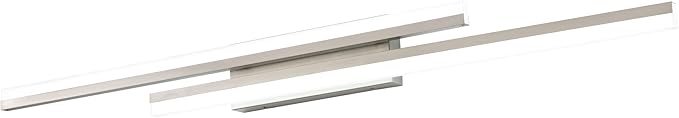 PRESDE 48 Inch LED Bathroom Vanity Light Bar, Modern Brushed Nickel Bath Lighting Fixture Over Mirror