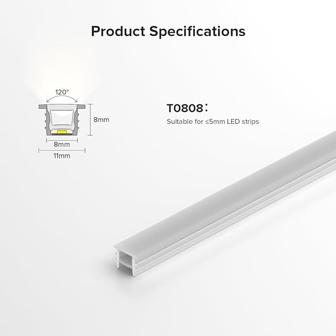 BTF-LIGHTING Silicone LED Channel System 9.8Ft Flexible Milky White Cover DIY Spotless Tube for ≤5mm Width LED Strip,Neon Rope Light Channel Diffuser, for Kitchen Cabinet, Room, Patio(No LED Strip)