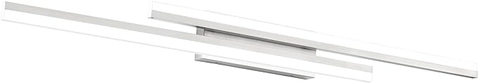 PRESDE 48" LED Bathroom Vanity Light, Modern Brushed Nickel Wall Bar Fixture Over Mirror Dimmable