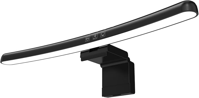 Computer Monitor Light Curved Screen Light Bar Three Light Modes Adjustable Brightness Touch Control Glare-Free Eye Protection LE13 A