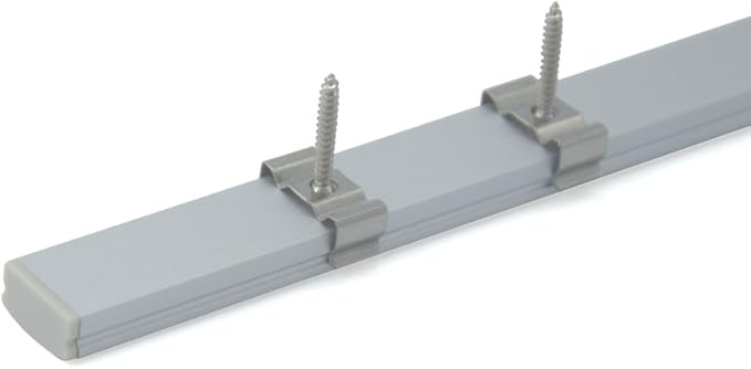 hunhun 10-Pack 3.3ft/1Meter U Shape LED Aluminum Channel System with Milky Cover, End Caps and Mounting Clips, Aluminum Profile for LED Strip Light Installations, Very Easy Installation