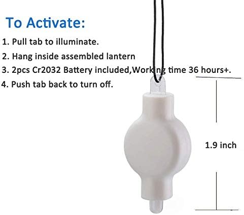 Paper Lantern Lights Battery Operated Hanging LED Lights Super Bright Easy Use Decorative Lighting for Outdoor/Indoor Wedding Camping Party Events Balloon Lanterns,Last 36 Hours(Pack of 12,Warm White)