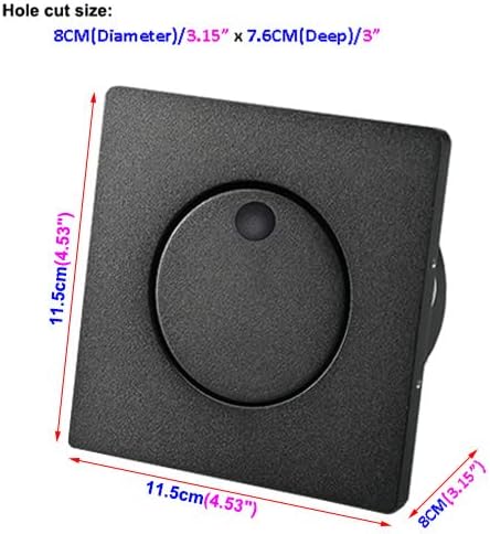 3W LED Wall Recessed Step Stair Lighting Bedside Reading Light Fixture Hidden On/Off Switch Adjustable Warm White Black Square