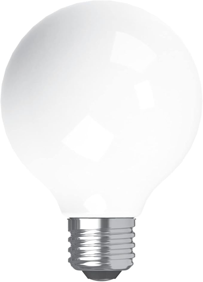 GE Refresh LED Light Bulbs, 40 Watt, Daylight, G25 Globe Bulbs, Frosted, Medium Base (3 Pack)