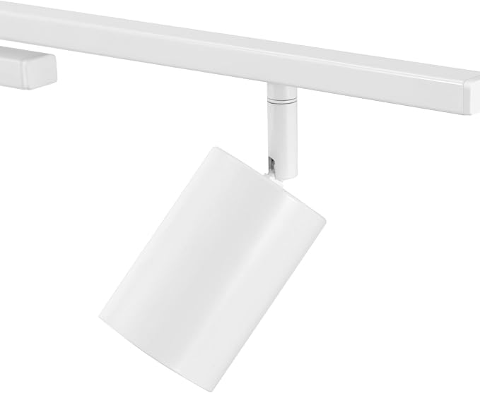 Globe Electric West 64" 6-Light Track Lighting, Matte White, Center Swivel Bars, Bulb Not Included