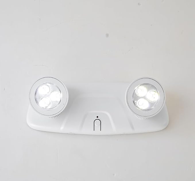 TANLUX High Lumens LED Emergency Lights, Two Head Adjustable Commercial Emergency Lights, UL Listed, AC 120/277V, Hardwired Emergency Lights for Business, 2 by 5 Watts, Up to 640 Lumens