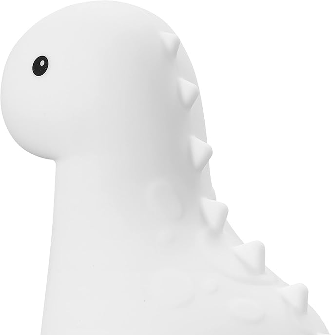 Globe Electric Multicolor LED Silicone Night Light, Brontosaurus Tap Light, Rechargeable, Color Changing, Soft BPA-Free Body, Kids Nursery Décor, 13848